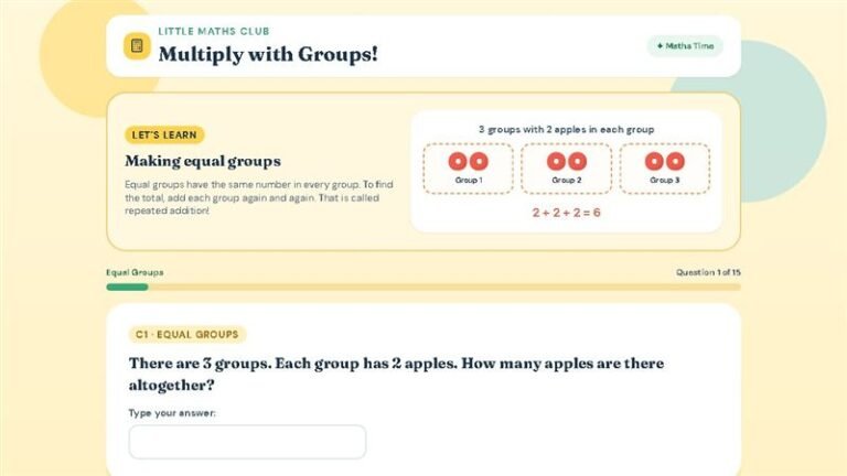 Multiplication as Repeated Addition Quiz (Class 2 FLN Maths) – Ishkol activity thumbnail
